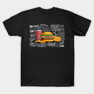 Board Burger Theme T-Shirt